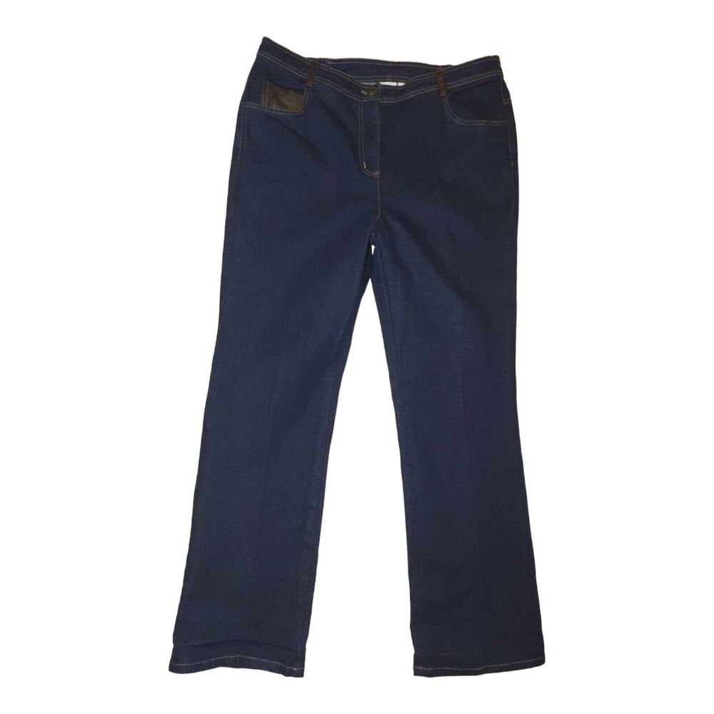 Vintage 70s 80s 90s Mom Together Jeans Leather Pocket Accent Dark Wash Sz 16